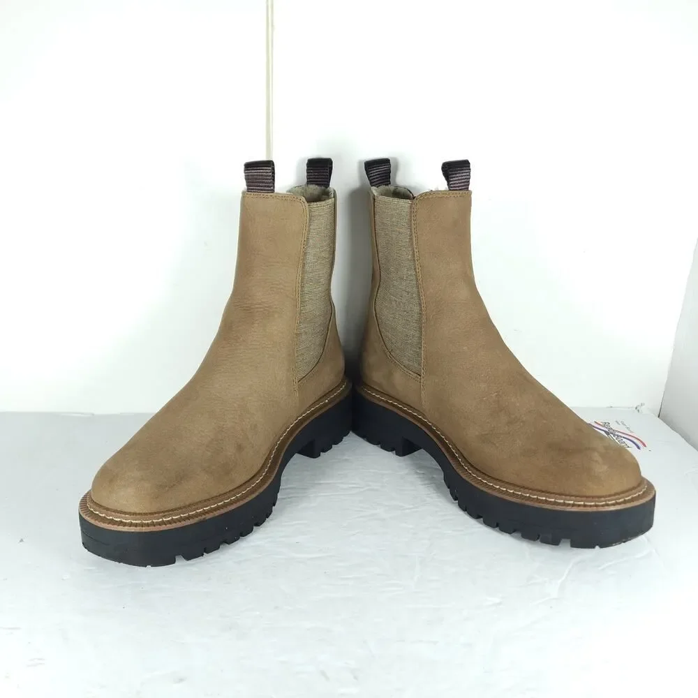 Sam Edelman Women's LAGUNA US9 Leather Tabaco Brown Lined Ankle Chelsea Boots